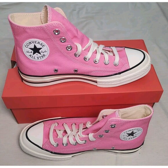 Converse Chuck 70 Hi Prime Pink White Egret Black High Top Walk Gym NIB Sz M7 W9 - Picture 1 of 8